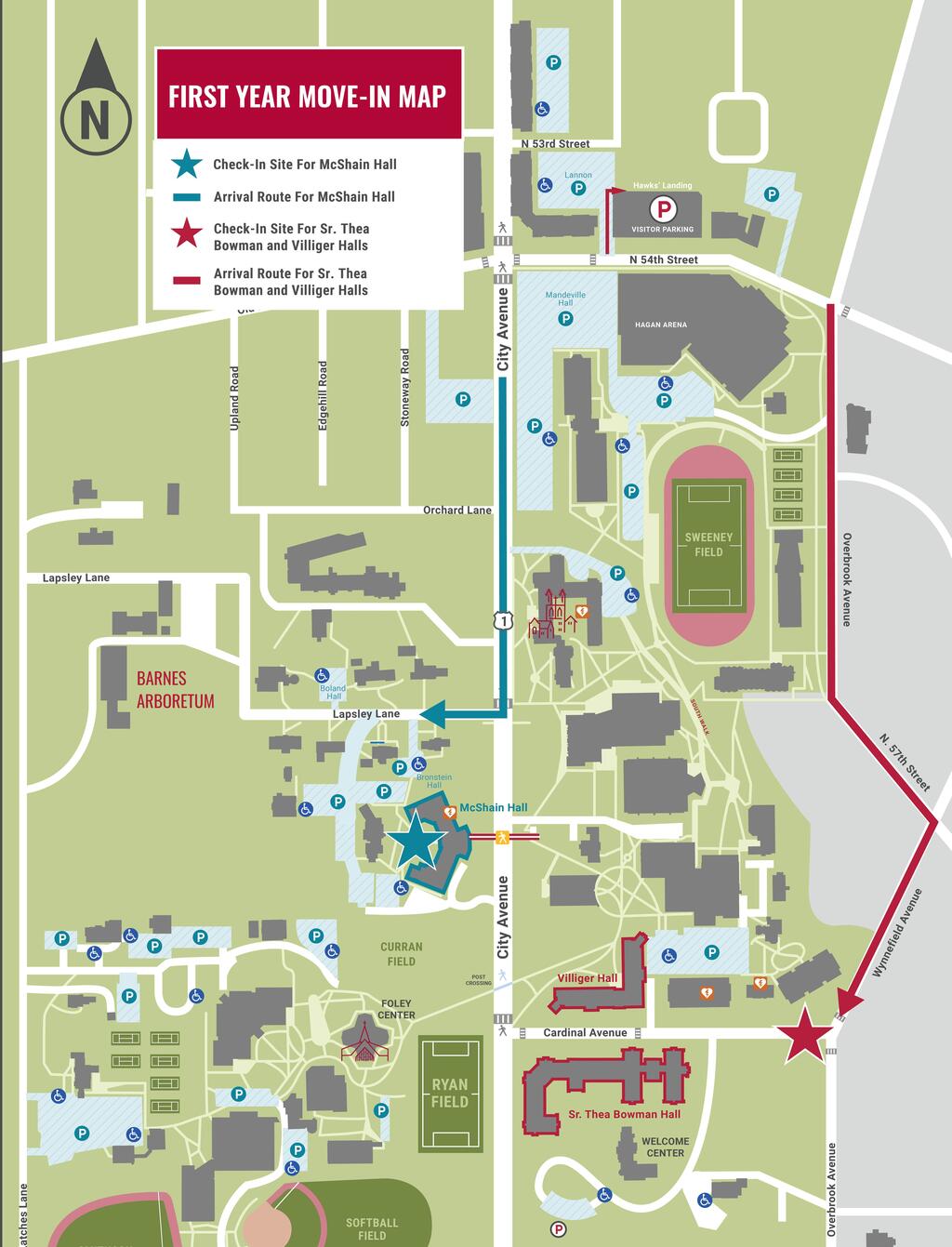 Move-In Map for First-Year Students