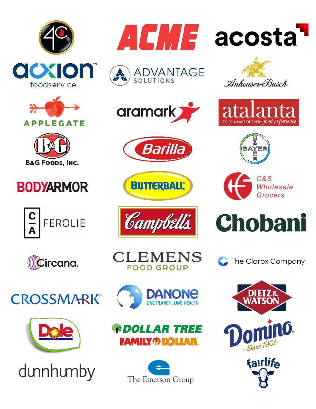 List of Sponsors