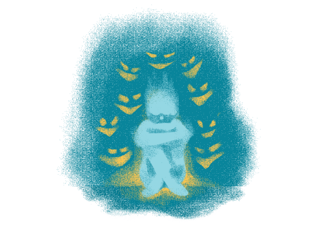 Illustration of a figure who is experiencing anxiety