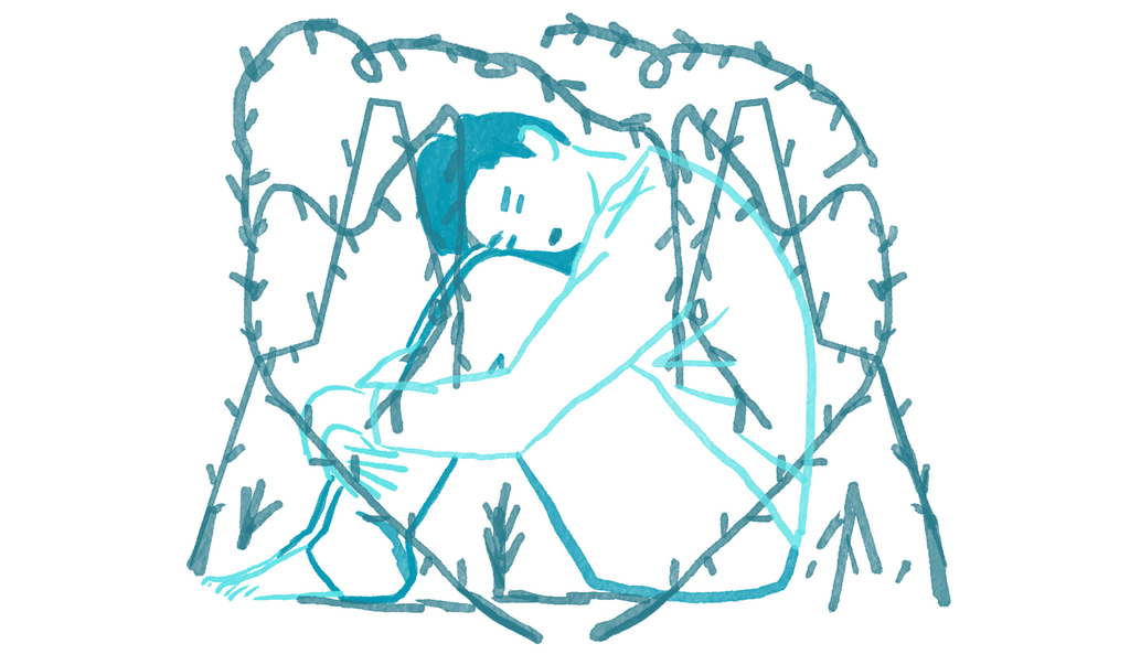 Illustration of a woman surrounded by vines