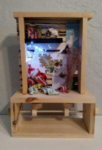 cupboard with found objects