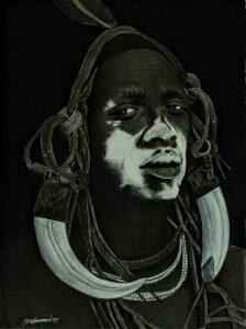 charcoal portrait of African-American man