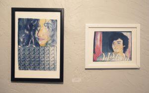 portraits - watercolor on cyanotype