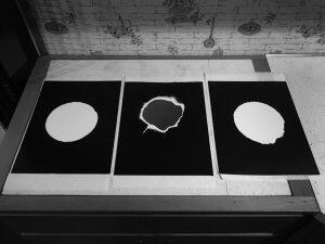 photos of three orbs of light