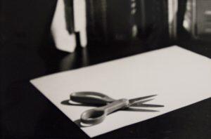 photograph of scissors on paper