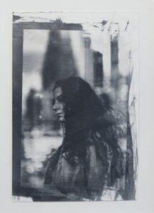 photographic portrait of girl in profile