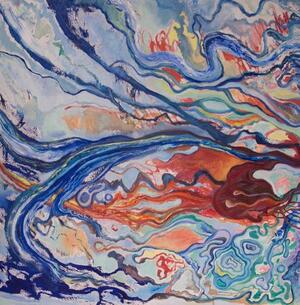 wavy abstract painting