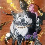 mixed media collage including African-American women