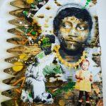 mixed media collage including African-American women