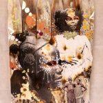 mixed media collage including African-American women