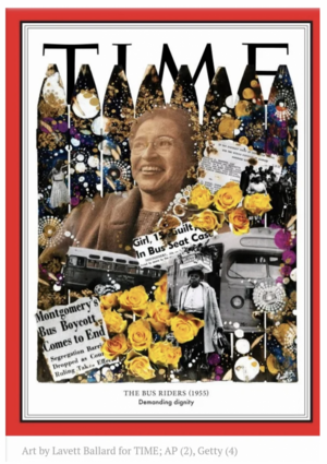 Time magazine cover collage featuring Rosa Parks