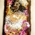 mixed media collage featuring African-American woman