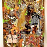 mixed media collage including African-American women