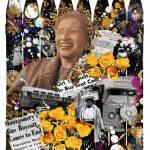 mixed media collage including African-American women