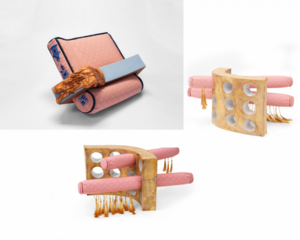 photographs of miniature abstract sculptures