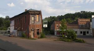 photograph of abandoned ghost town