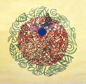 red and green circular pattern