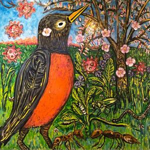 painting of oriole