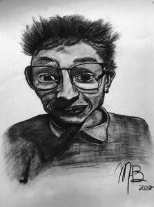 drawing of expressive face