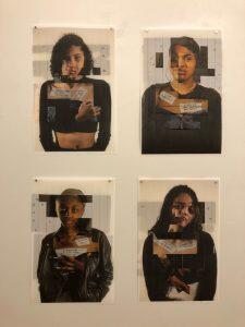 four altered photographs of women