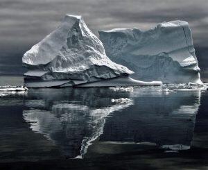 photograph of iceberg