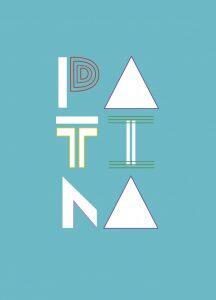 "Patina" logo for senior art exhibit 2020