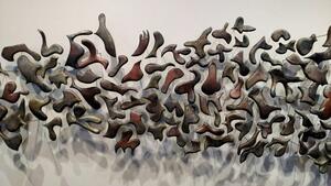 abstract pieces of pottery