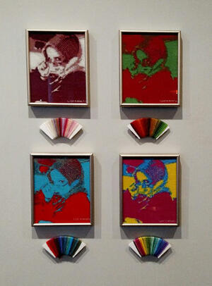 four digitql altered photographs reminiscent of Andy Warhol