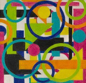 colorful abstract with geometric shapes