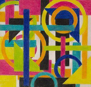 colorful abstract with geometric shapes