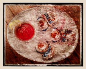 plate covered in plastic