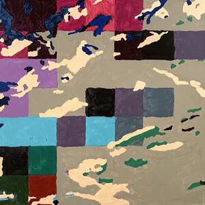 abstract painting with squares