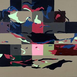 abstract painting with squares