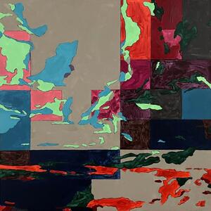 abstract painting with squares