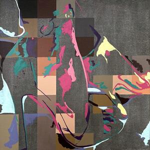 abstract painting with squares