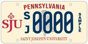 SJU Custom License Plate